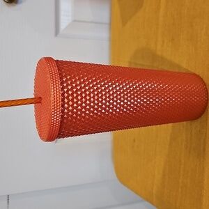 Starbucks 24 Oz Orange Tumbler NWT